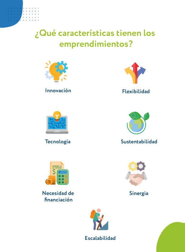 características de los emprendimientos
