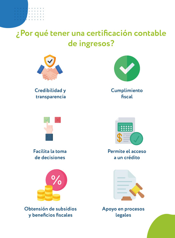Por qué tener una certificación contable de ingresos